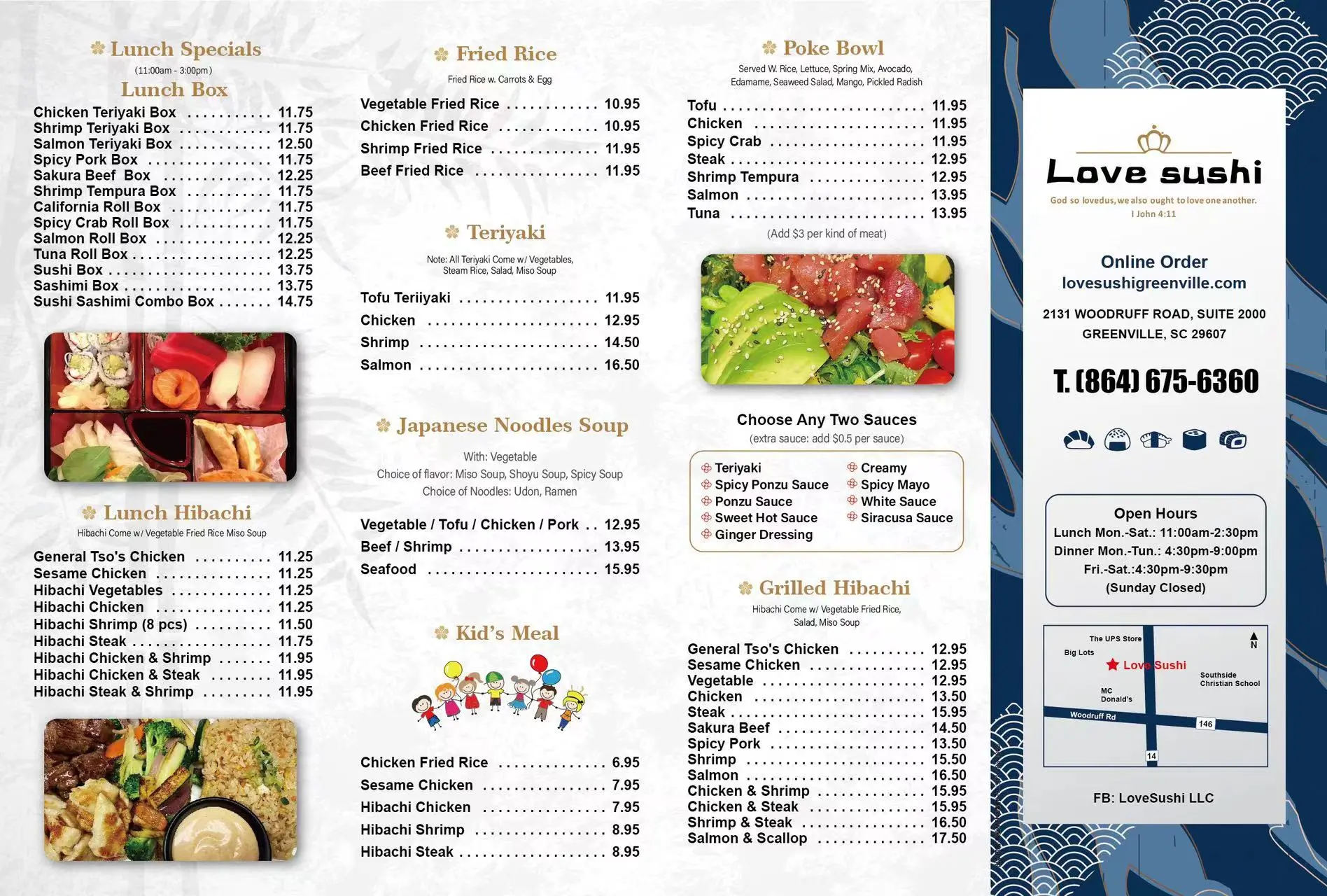 Love sushi menu deals